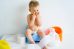 toilet training, boy sat on potty