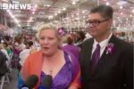 Sue Berkeley and Eli Bob at their Costco wedding in Sydney