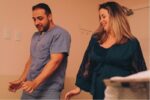 mum and doctor dance during labour
