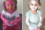 young children covered in paint and Sudocrem