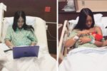 mum-to-be nails college exam while in labour