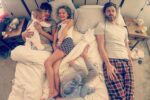co-sleep dad with family