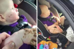 baby poonami - baby eats poo in car