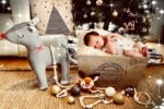 Kmart Christmas box baby photo shoot