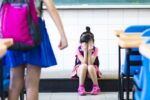 child upset at school