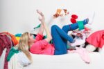 woman decluttering, tidy house