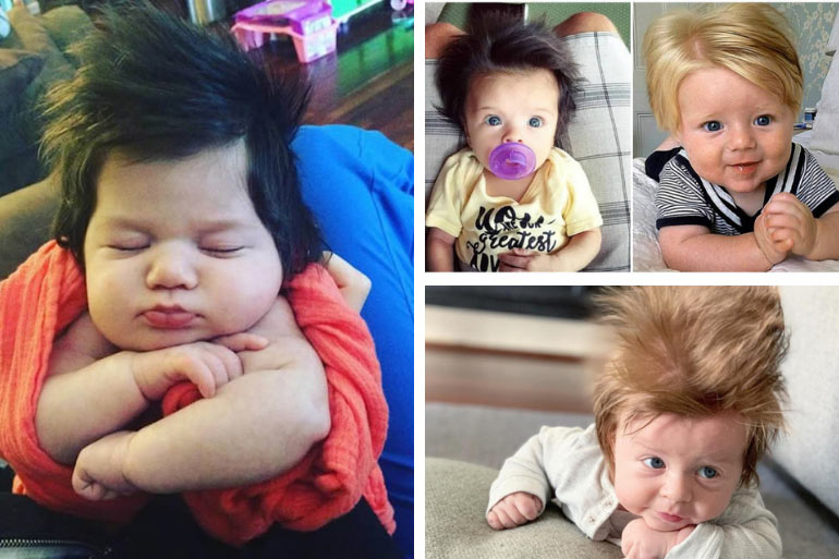Wild Hair Don T Care 11 Bubs With Hair That Broketheinternet