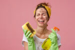 household chores, woman doing housework