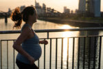 pregnant woman running