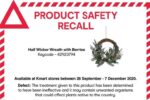 recall Kmart Christmas wreath