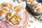 Caramilk hot cross bun puddings