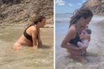woman ocean birth video