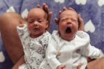 Dad can't tell newborn twins apart