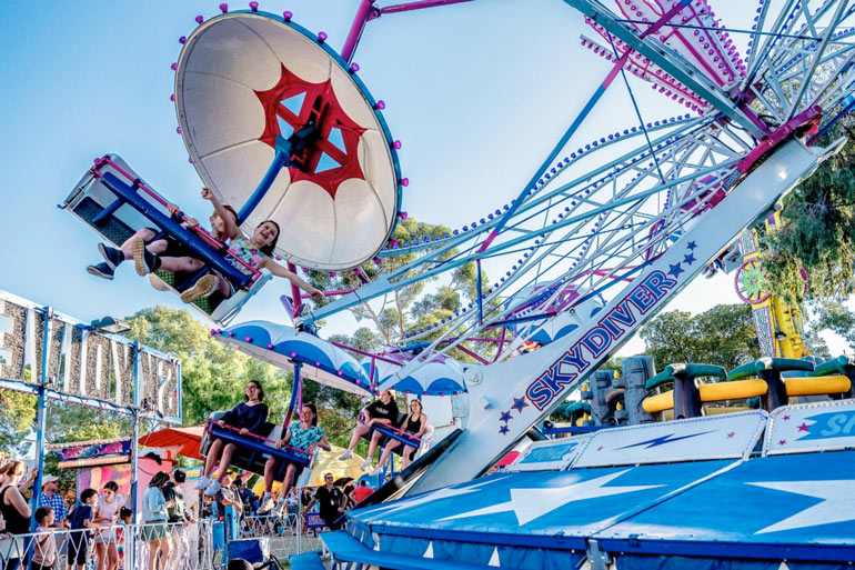 The Skydiver Ride at the Garden of Unearthly Delights