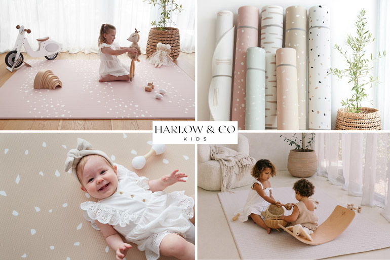 2026 new baby checklist harlow & co premium padded play mat