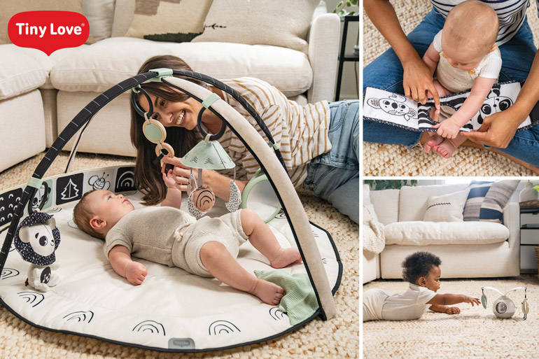 2026 new baby checklist tiny love black white range