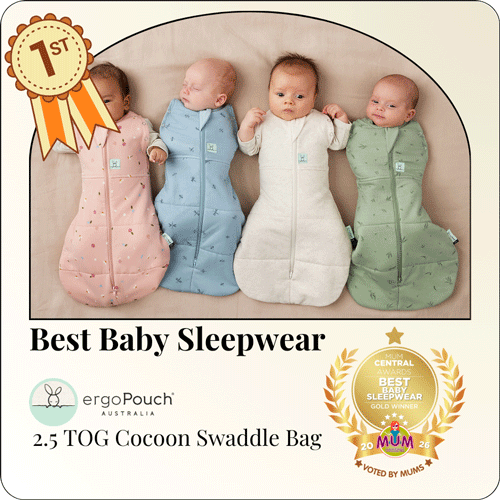 Best Baby Sleepwear Gold - 2026 Mum Central Awards
