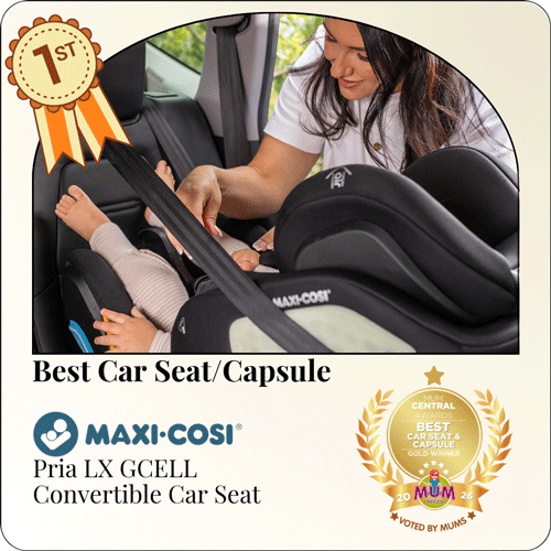 Best Car Seat Capsules Gold - 2026 Mum Central Awards