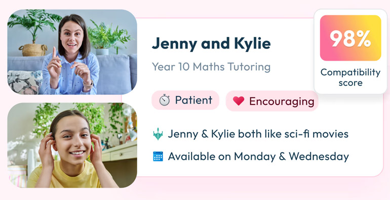 Tutero personality matched tutor