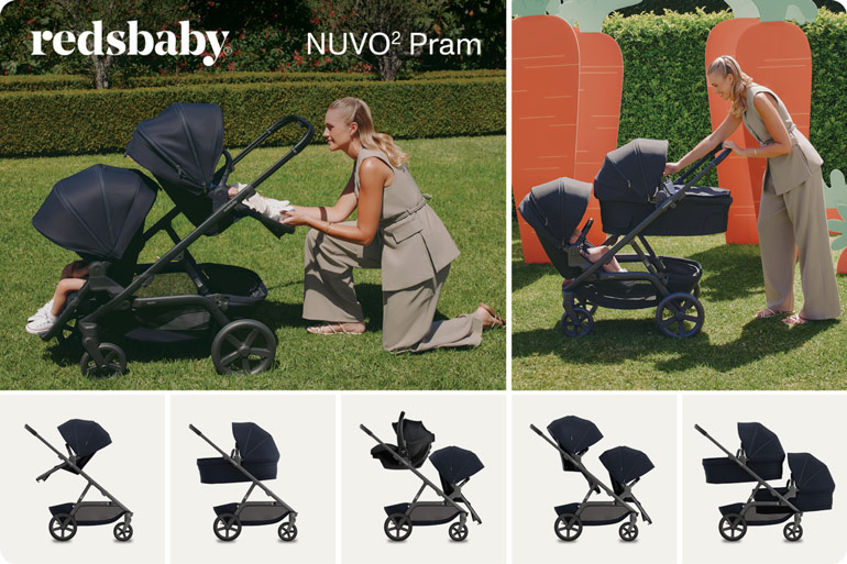 Redsbaby NUVO2 Single to Double Pram Best Prams in Australia 2026