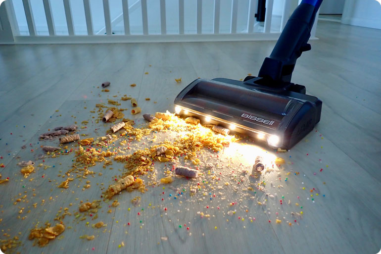 BISSELL PowerClean DualBrush Review: Two Mums Share the Honest Truth - Dogs, Kids & All 8 Bissell PowerClean DualBrush Review - crunchy mess