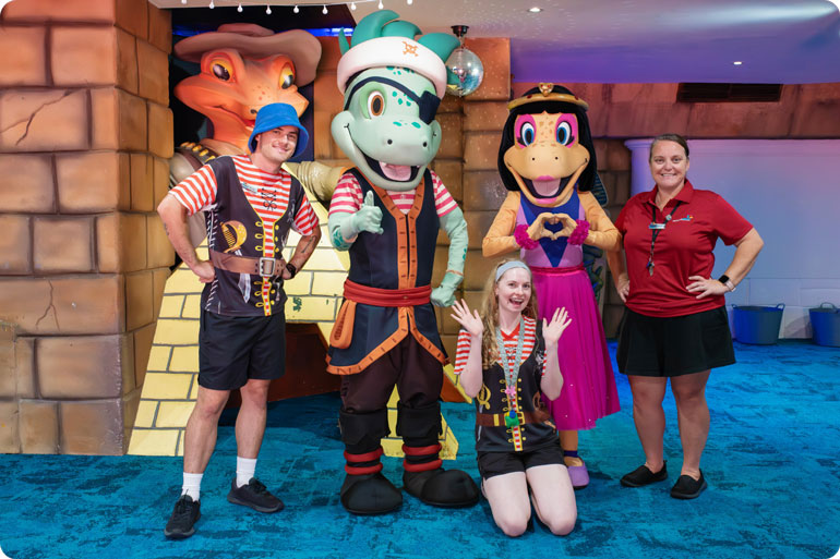 Paradise Resort Kids Club Characters and Staff