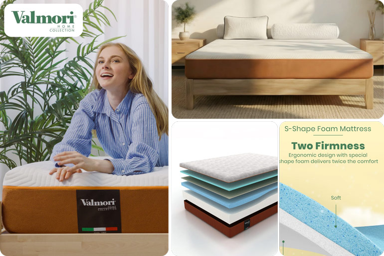 Valmori Home S Shape Foam Mattress