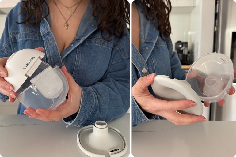 Meet the Welcare Nurture Heated Breast Pump - Comfort You Can Wear 4 Easy-to-assemble and clean parts of Welcare Nurture breast pump
