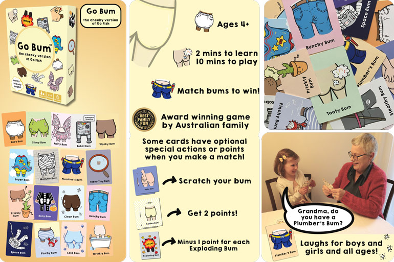 Board Games By Age: Win a Bunch of the Best Board Games for Australian Families 3 Go Bum Card Game for Kids 4+