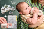 Tommee Tippee Natural Start Perfect Latch Trial Kit with baby feeding from bottle
