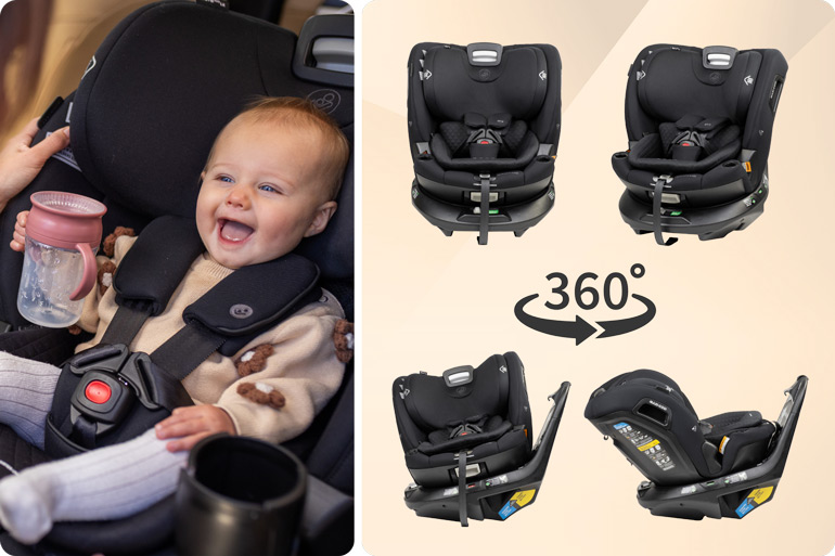 The Car Seat That Rotates So You Don't Have To: Win a Maxi-Cosi Raia 360 LX 4 Maxi-Cosi Raia 360 LX Premium rotating convertible car seat