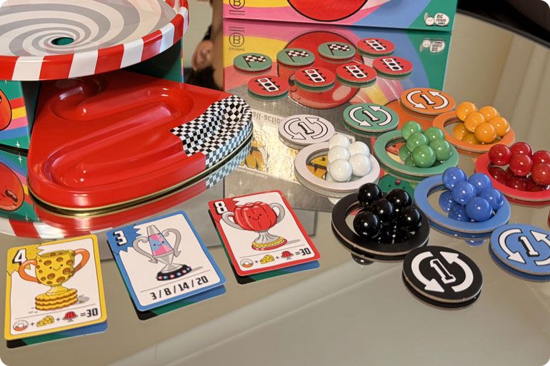 Meet Whirly Derby: 20 Minutes, 5 Marbles, 1 Winner: Why It's Our New Game Night Obsession 2 Whirly Derby Board Game Setup