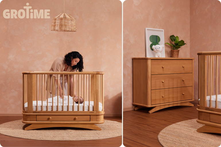 GroTime Kingsley Cot in Natural