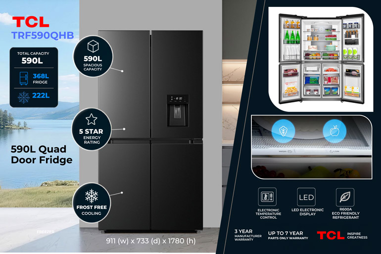 3 Reasons Families are Currently Ditching their Old Fridges and Why it's a Smart Move! 1 TCL TRF590QHB 590 Quad Door Fridge.jpg