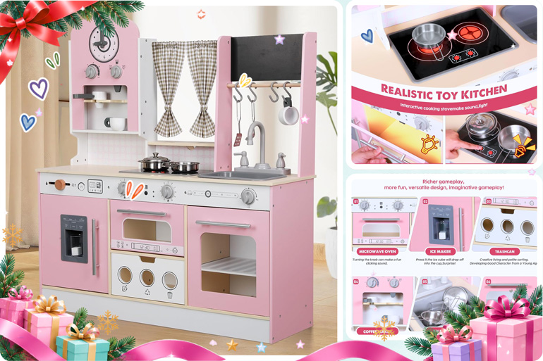 Christmas Gifts for Kids 2026: 9 Best Picks Little Kids Will Love 11 Edubebo Kids Kitchen Toy Set