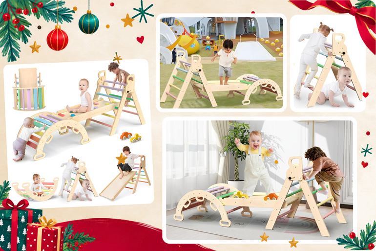 Christmas Gifts for Kids 2026: 9 Best Picks Little Kids Will Love 13 Oromvo Kids Triangle Climbing Toy Set