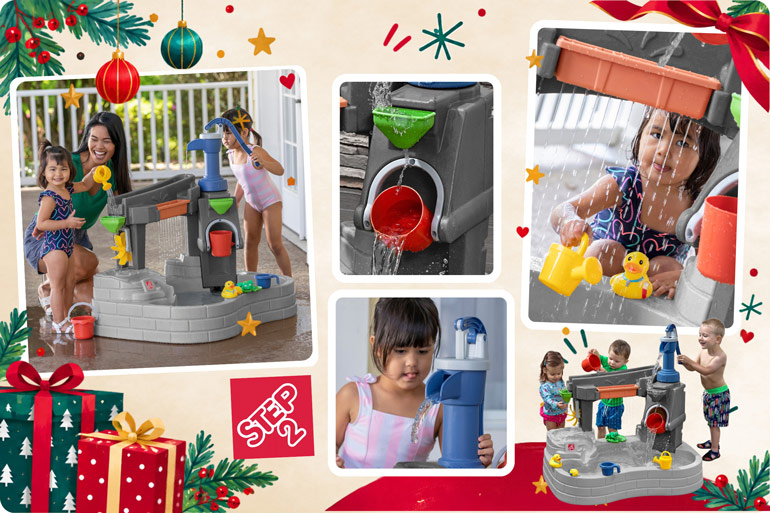 Christmas Gifts for Kids 2026: 9 Best Picks Little Kids Will Love 1 Christmas gifts for kids Step2 Pump Splash Discovery Stone Pond