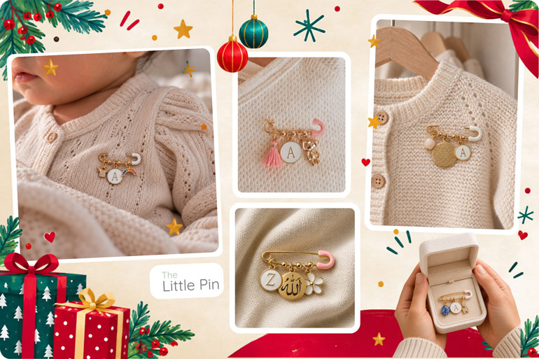 Christmas Gifts for Babies 2026: Sweet Keepsakes, Clever Toys & Gifts They'll Love 1 The Little Pin Personalised Keepsake Baby Pins