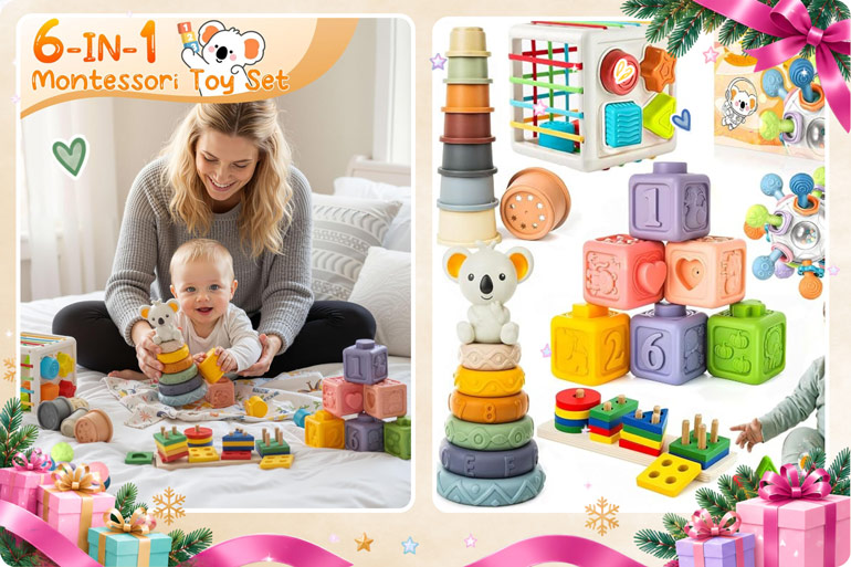 Christmas Gifts for Babies 2026: Sweet Keepsakes, Clever Toys & Gifts They'll Love 13 Wukon 6-in-1 Montessori toys for Babies