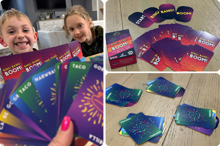 Screen-Free Fun That Sneaks in Learning. Win 1 of 6 Blue Orange Games Bundles for Little Kids 15 Bing Bang Boom card play