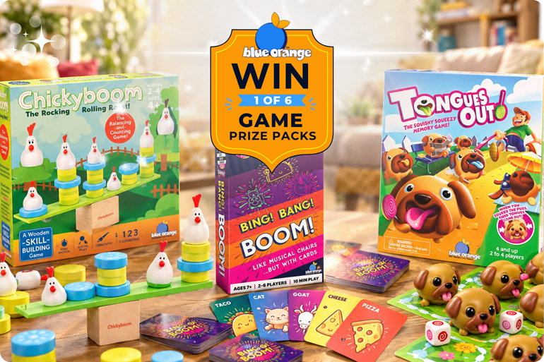 Screen-Free Fun That Sneaks in Learning. Win 1 of 6 Blue Orange Games Bundles for Little Kids Blue Orange Games prizepack