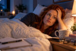 woman with ADHD and mental health causing overthinking at night